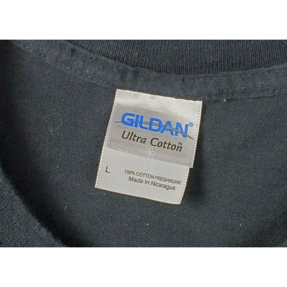 FatCat Black T shirt Large w/ Teamcat 6 silkscreen short sleeve - Picture 3 of 4